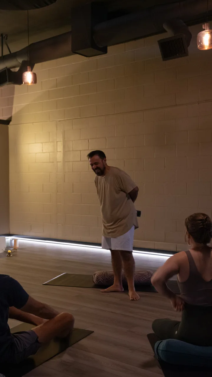 JR guiding a class in the studio